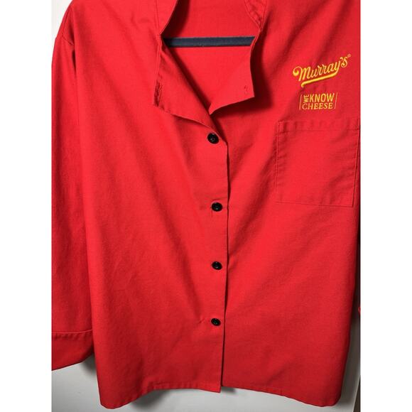 Murray’s Cheese Red Chef Coat Jacket FAME MEDIUM “We Know Cheese” Uniform - Picture 3 of 8